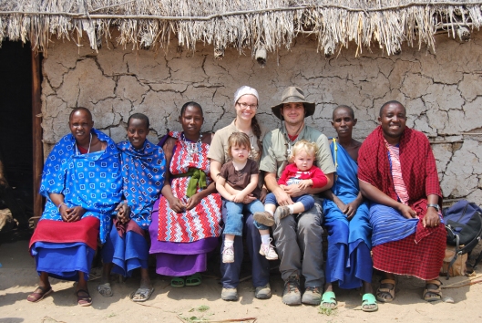 Family photo with the Maasai